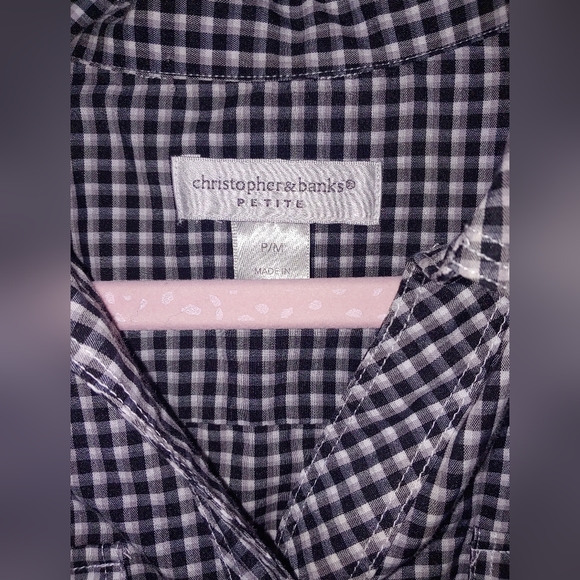 Christopher & Banks Petite Medium Button Down Top EUC. - Picture 2 of 3